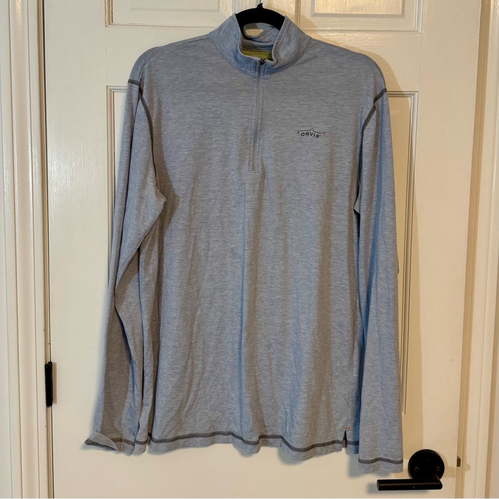 Orvis | Light Blue Long-Sleeve Quarter-Zip, Size M - EUC